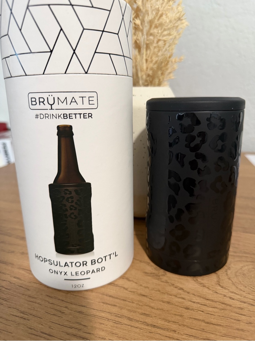 BrüMate Onyx Leopard Hopsulator Bott'l - Black